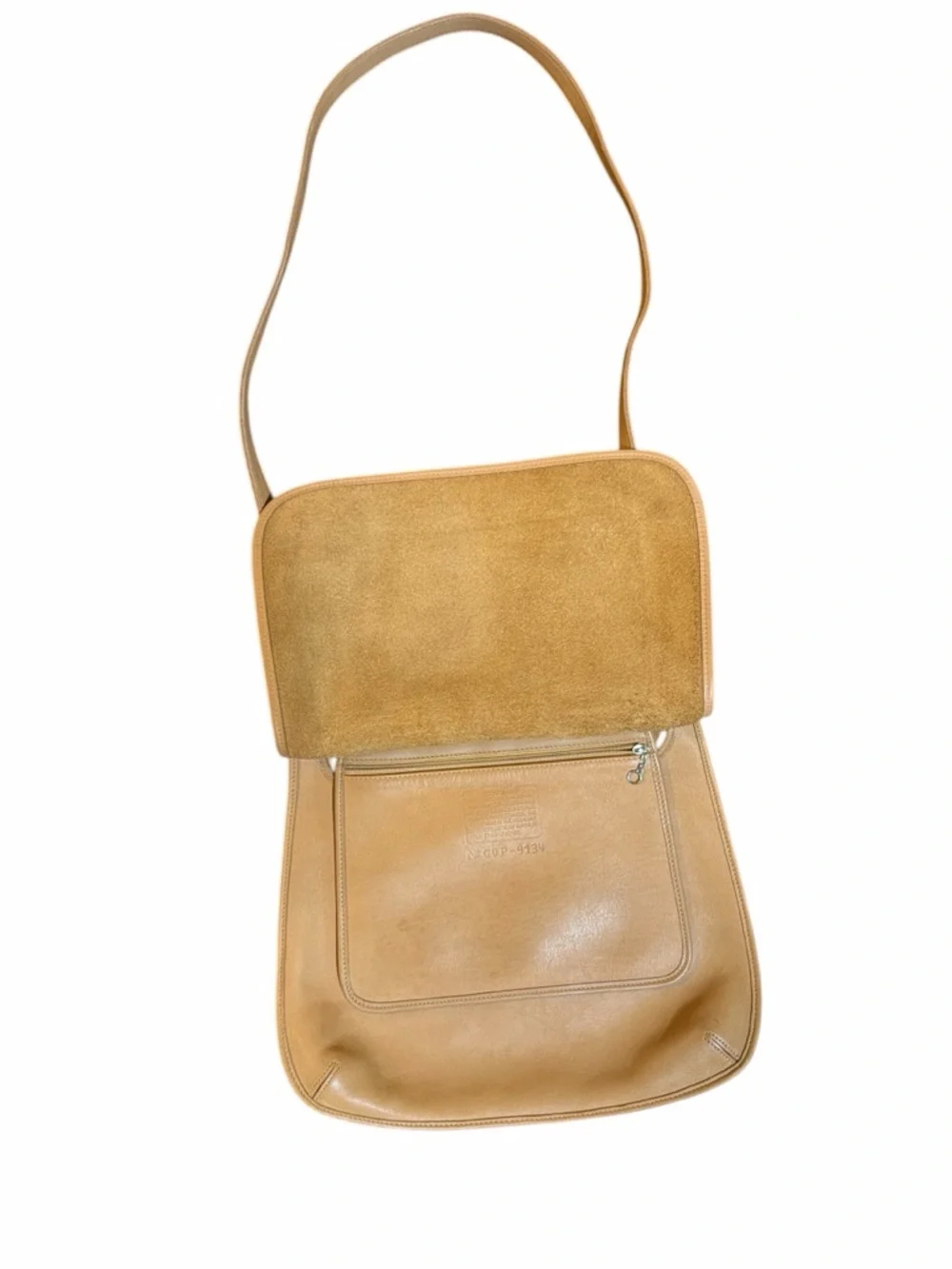 Coach Vintage Hippie Flap Saddle Crossbody Bag - Tan Leather - 9134 - Picture 2 of 6